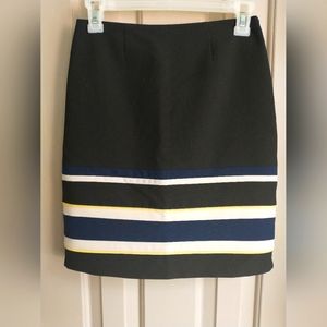White House Black Market Color Block Skirt Size 00 New with Tags